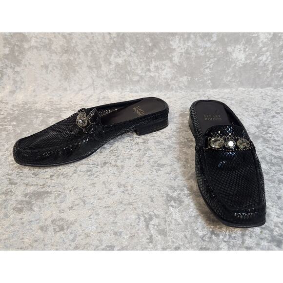 Stuart Weitzman Bedrock Black Serpentine Flats-Size 7N - Picture 3 of 10